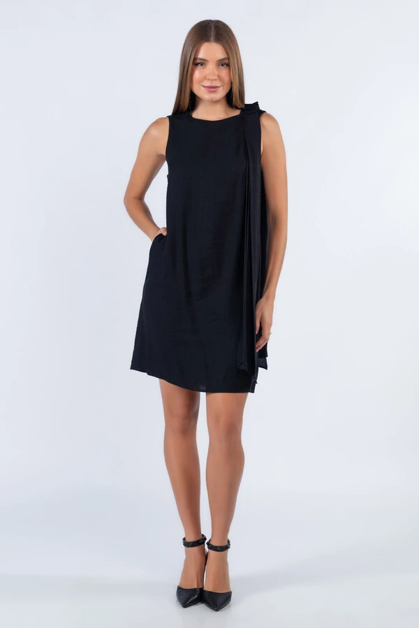 Vestido viscose com faixa ombro