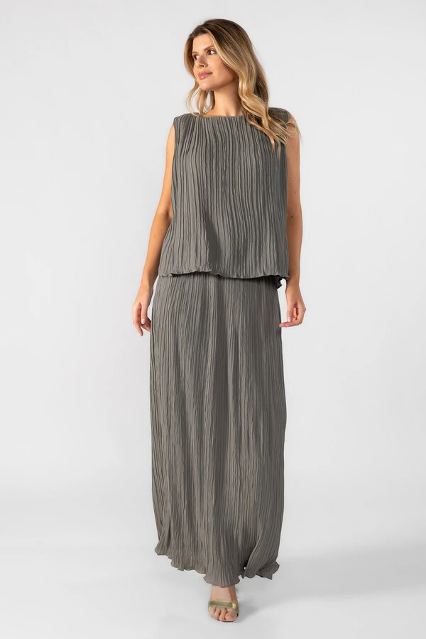 Blusa regata plissada