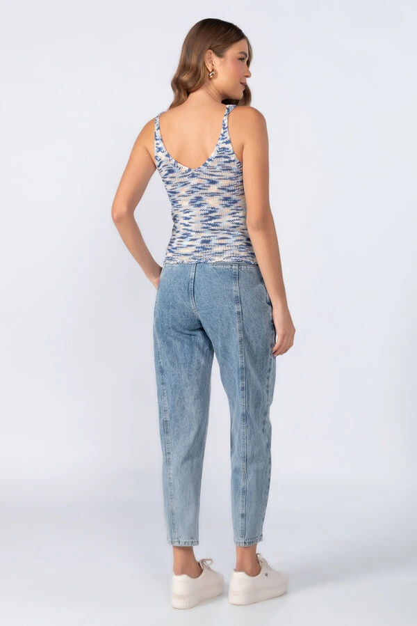 Blusa regata em croche