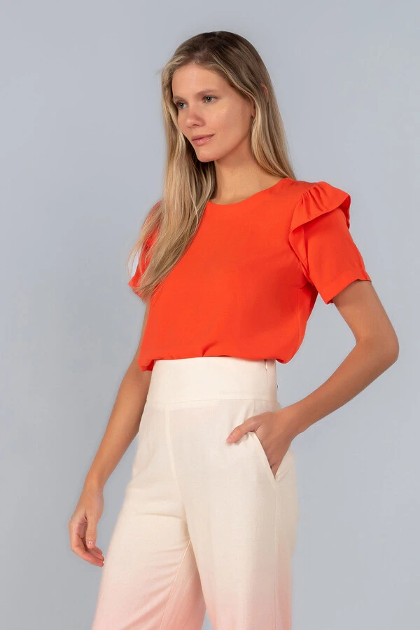 Blusa babado manga