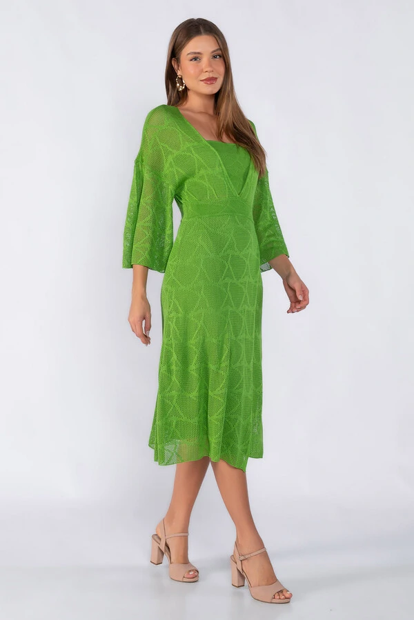 Vestido tricot com top