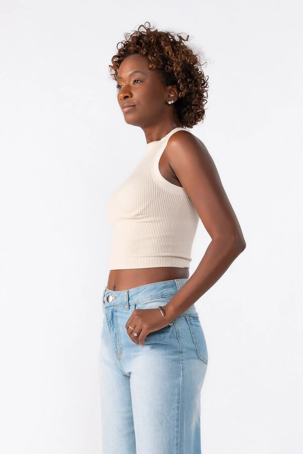 Cropped regata gola alta