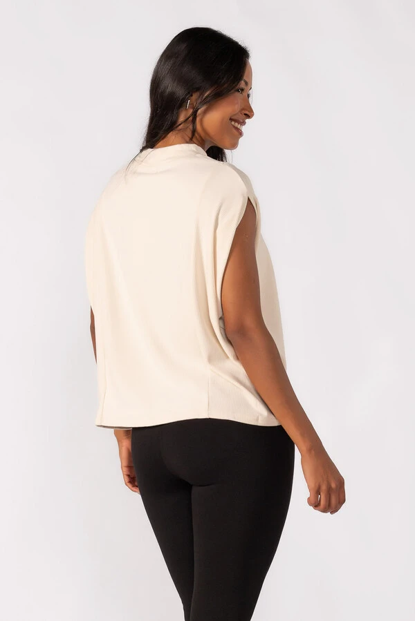 Blusa flanelada gola alta