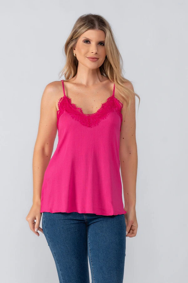 Blusa regata viscose alça ajustavel
