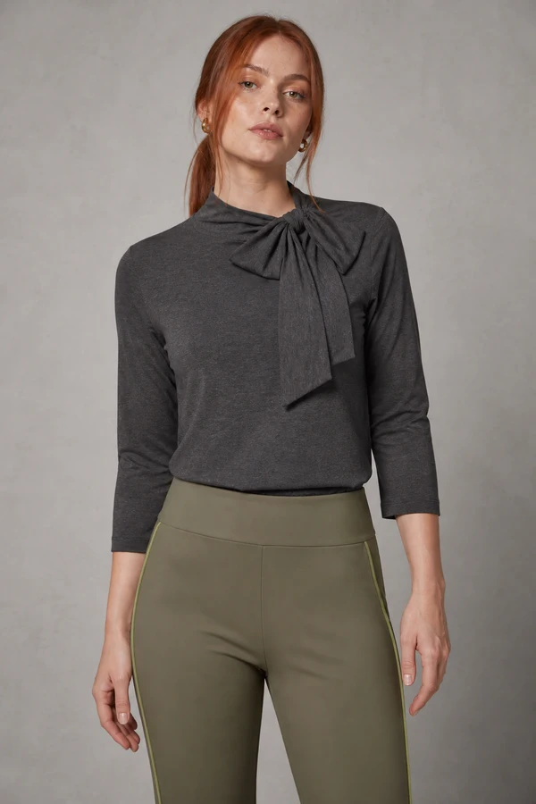 Blusa malha com faixa