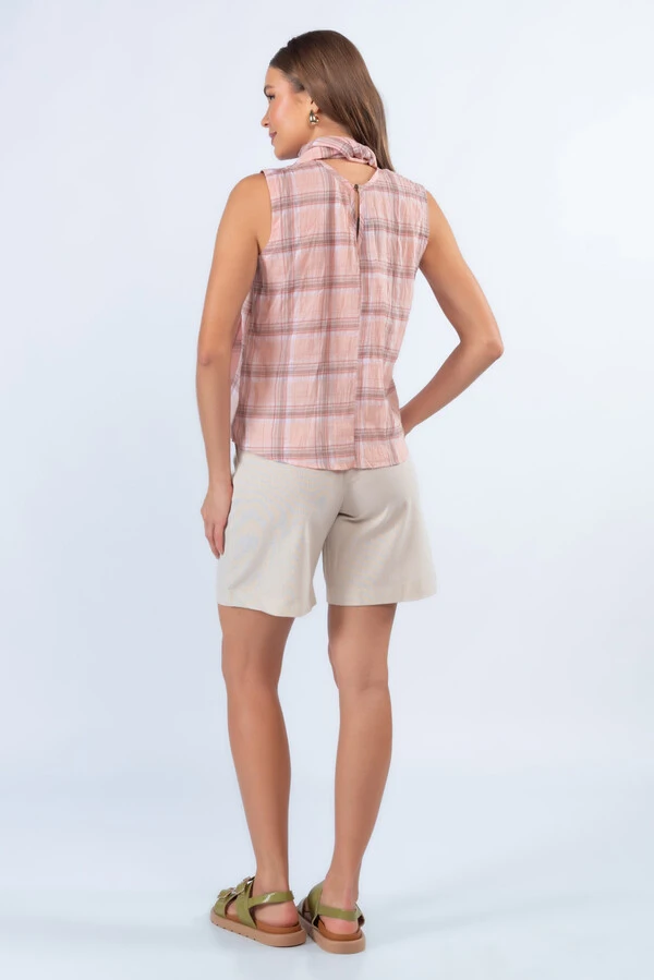 Blusa xadrez em algodao