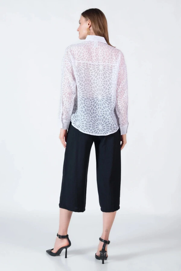 Camisa com transparencia oversized