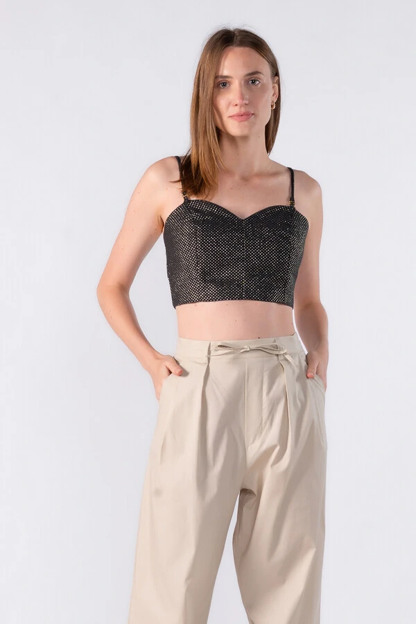 Top cropped alca fina removivel