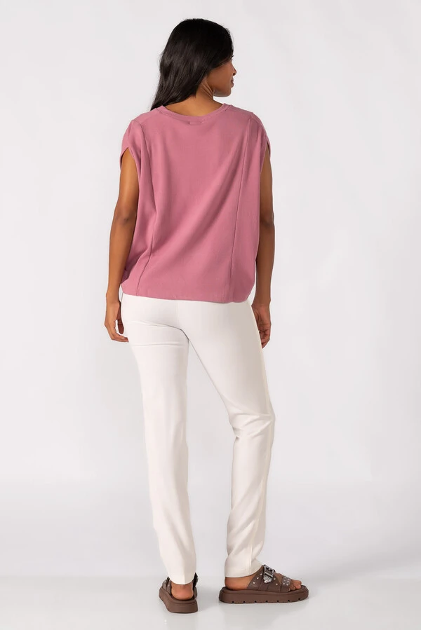 Blusa oversized decote em v