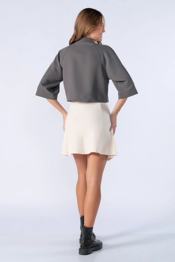 Blazer curto manga 3/4