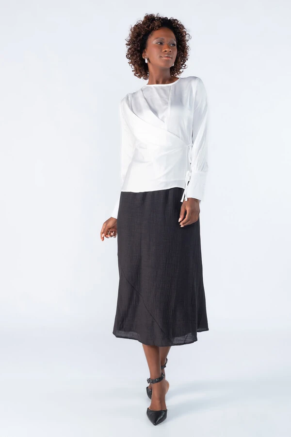 Blusa poliester transpassada