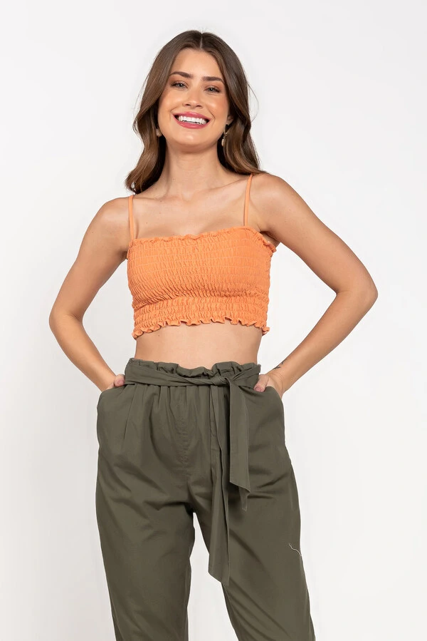 Top lastex com alcas regulaveis