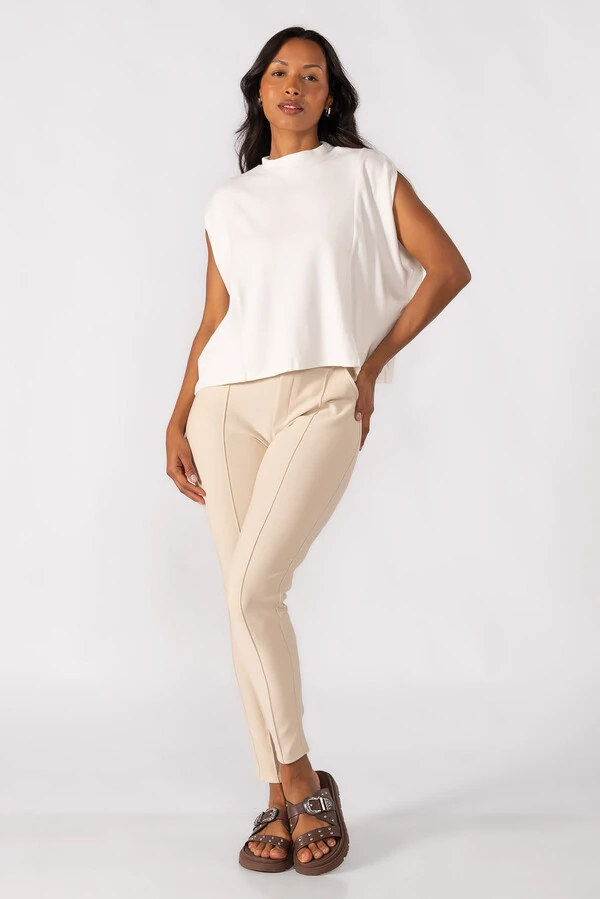 Blusa flanelada gola alta