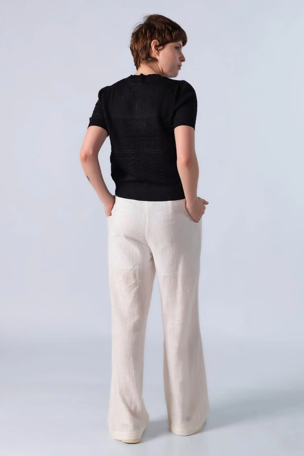 Blusa em viscose tecido trabalhado