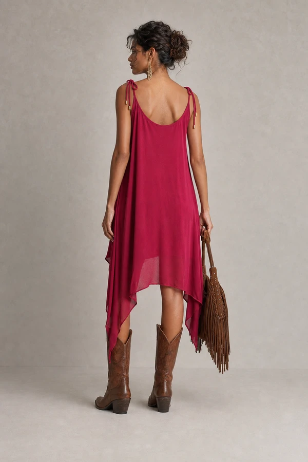 Vestido de chiffon boho