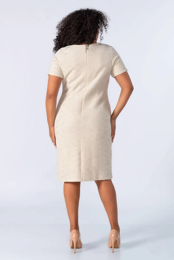 Vestido em lurex com manga