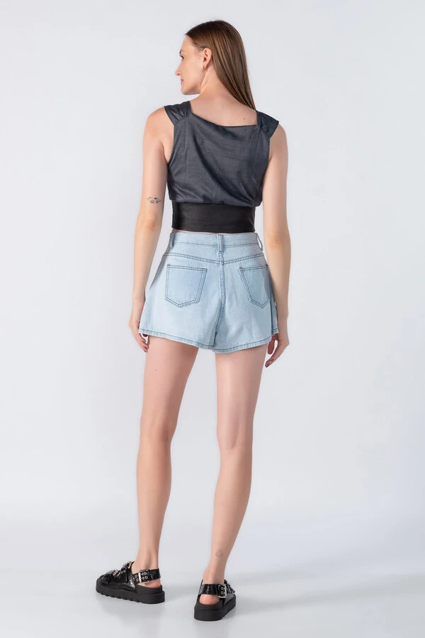 Cropped xadrez com alca