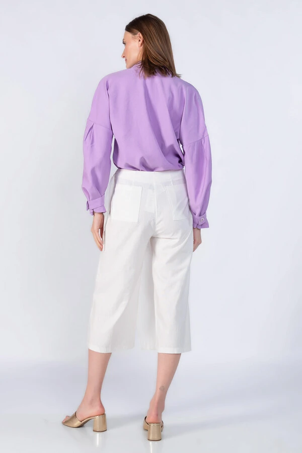 Camisa em viscose detalhe punho