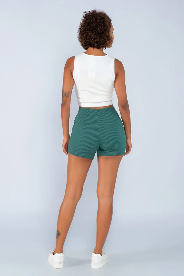 Shorts sport curto em malha tezturizada