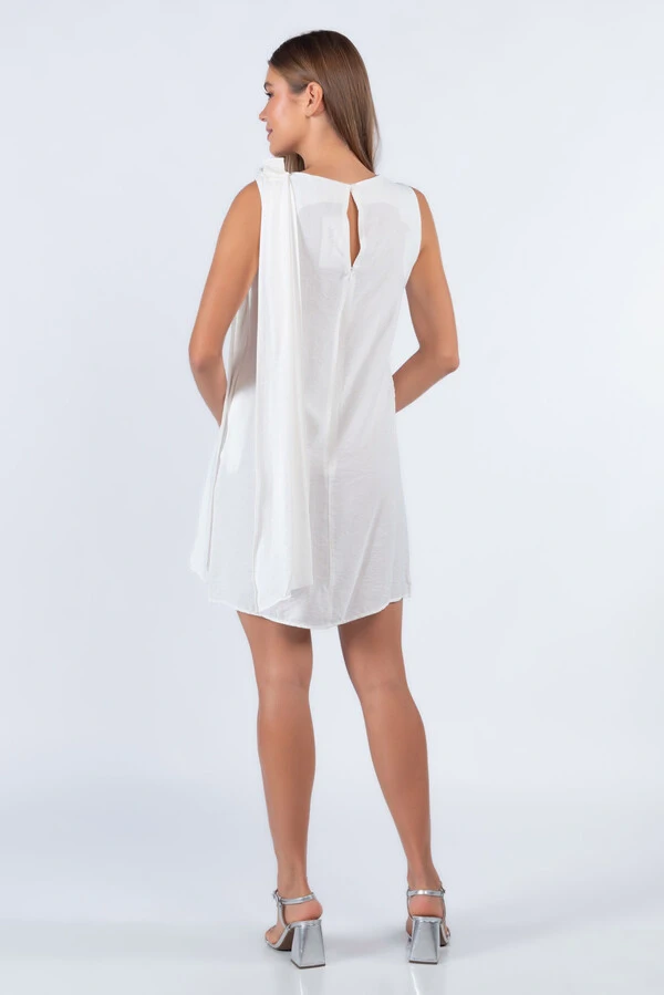 Vestido viscose com faixa ombro