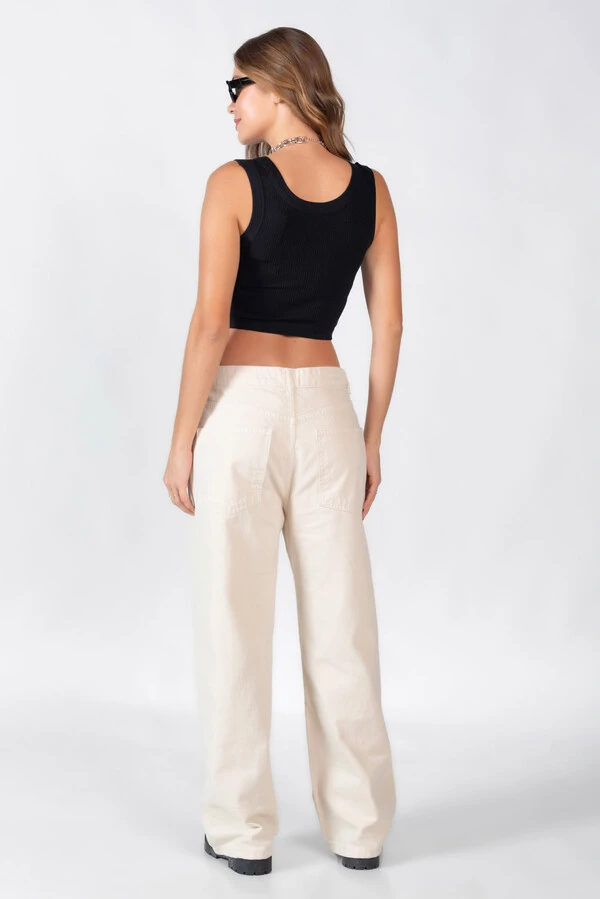 Cropped canelado regata