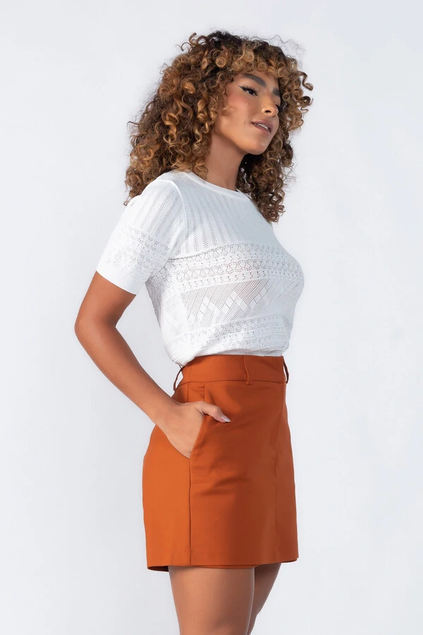 Blusa com detalhe texturizado