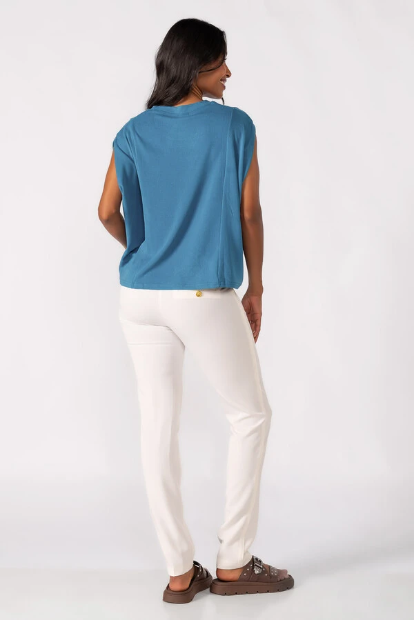 Blusa oversized canelada