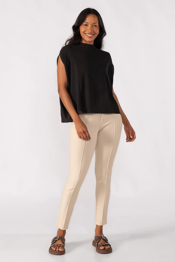 Blusa flanelada gola alta