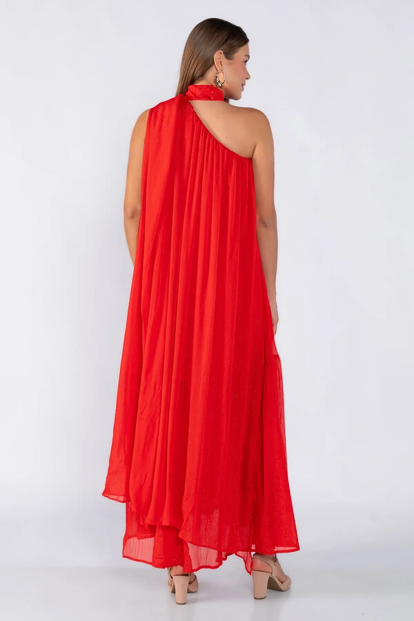 Vestido longo lurex