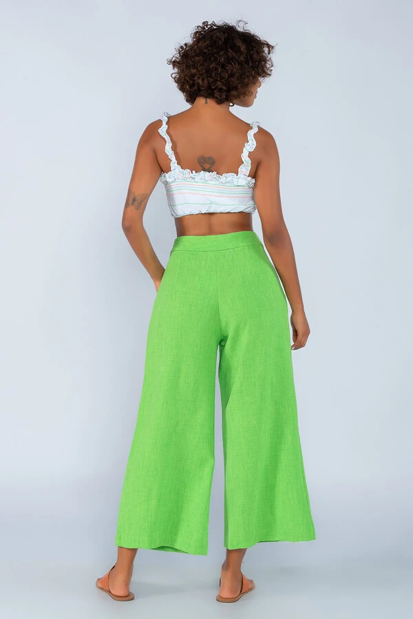 Top cropped liocel prespontado babadinho