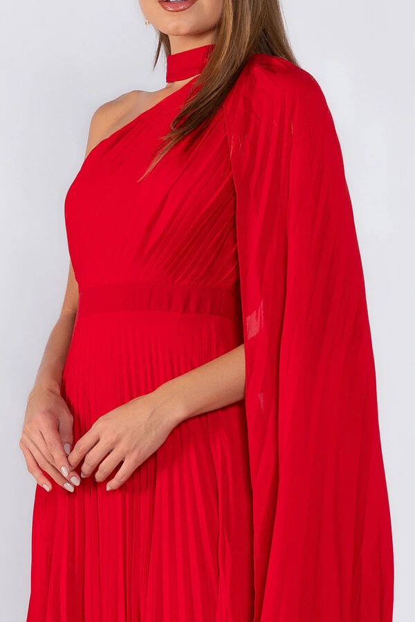 Vestido crepe plissado