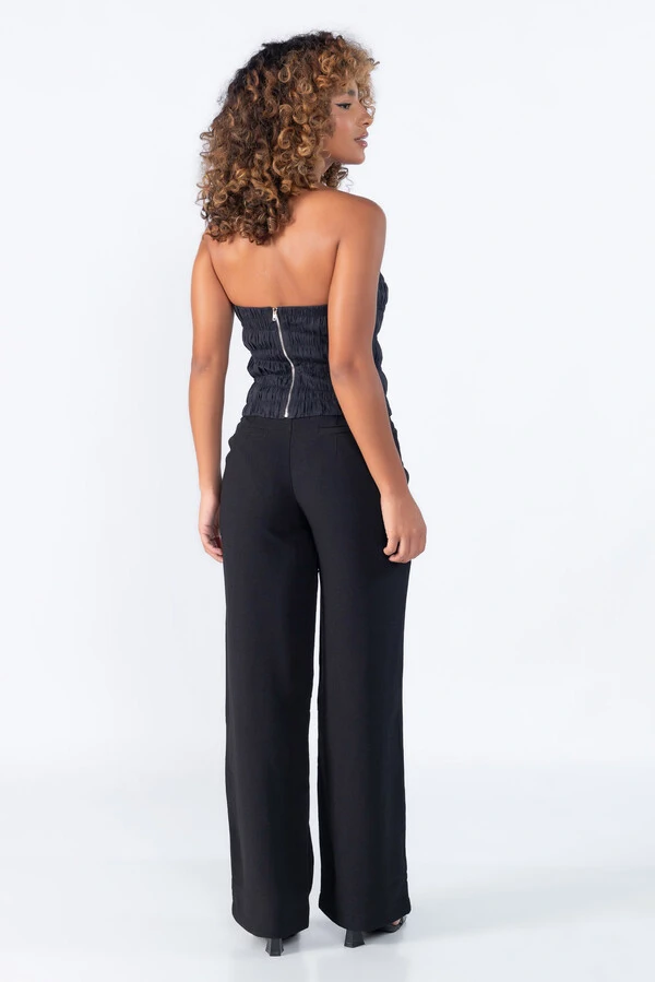 Blusa tomara que caia pesponto