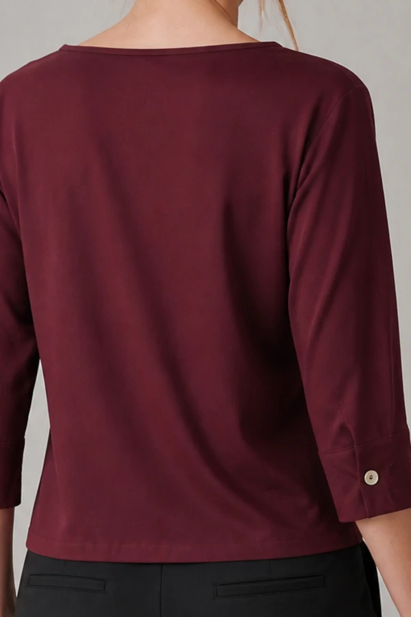 Blusa em malha com manga 3/4