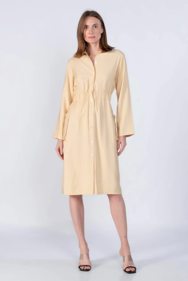 Vestido em viscose elastico na cintura