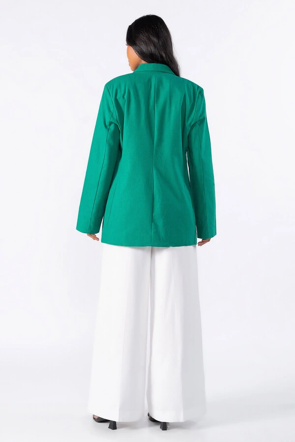 Blazer linho com ombreiras