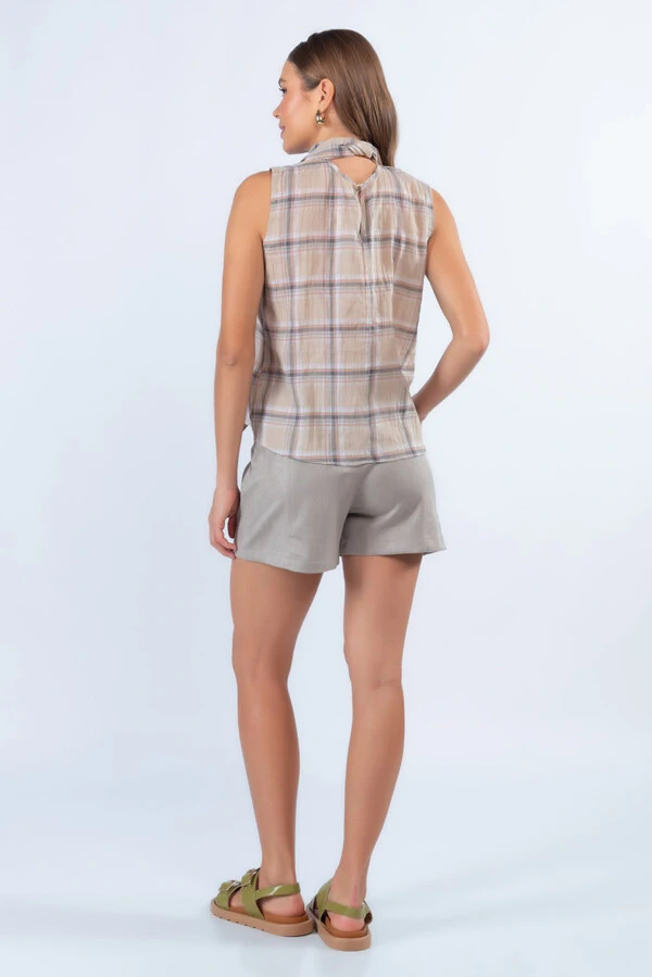 Blusa xadrez em algodao