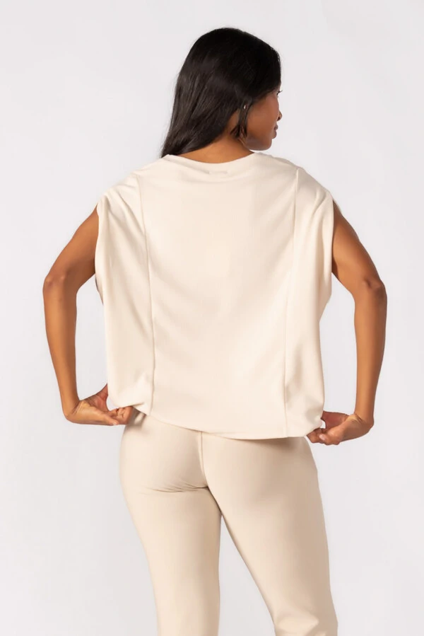 Blusa oversized decote em v