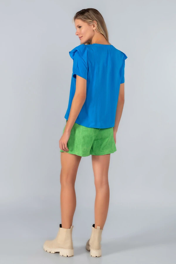Blusa babado manga