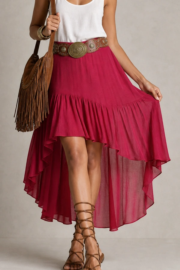 Saia de chiffon boho