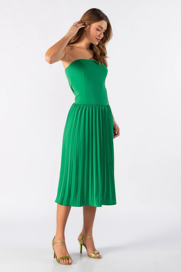 Vestido midi tomara que caia