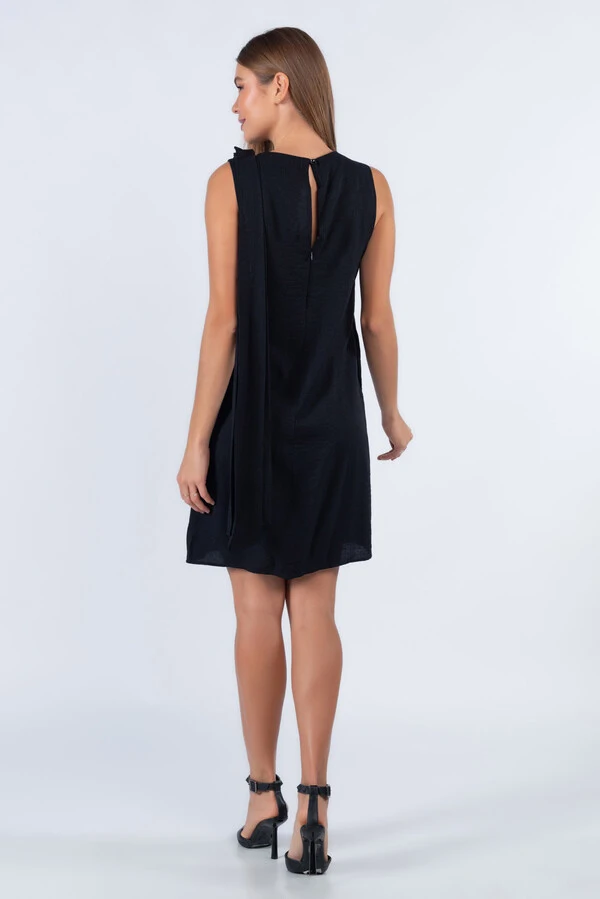 Vestido viscose com faixa ombro