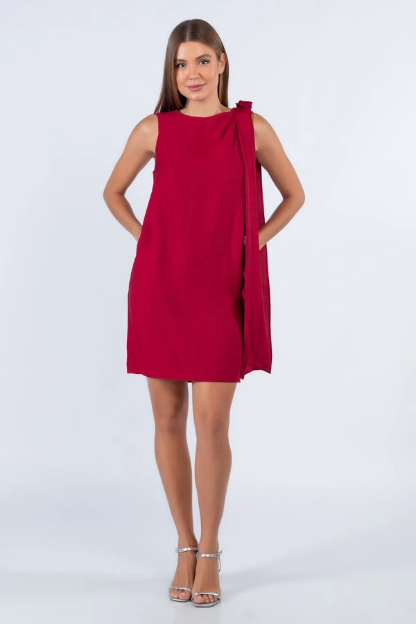 Vestido viscose com faixa ombro