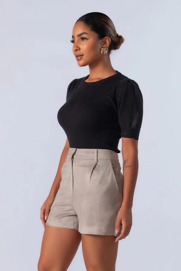 Blusa em viscose manga princesa