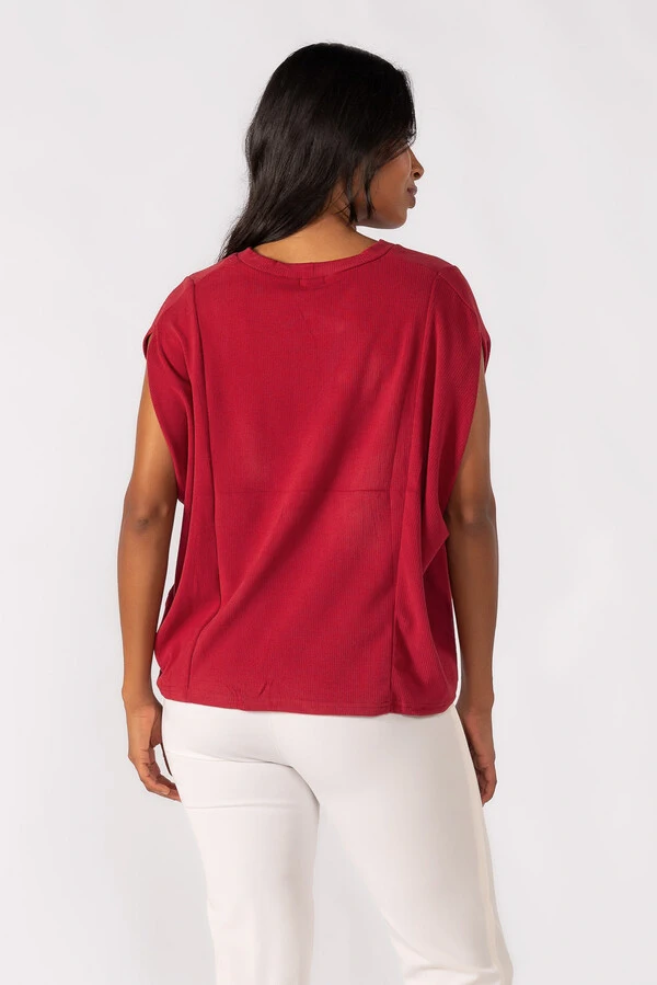 Blusa oversized decote em v