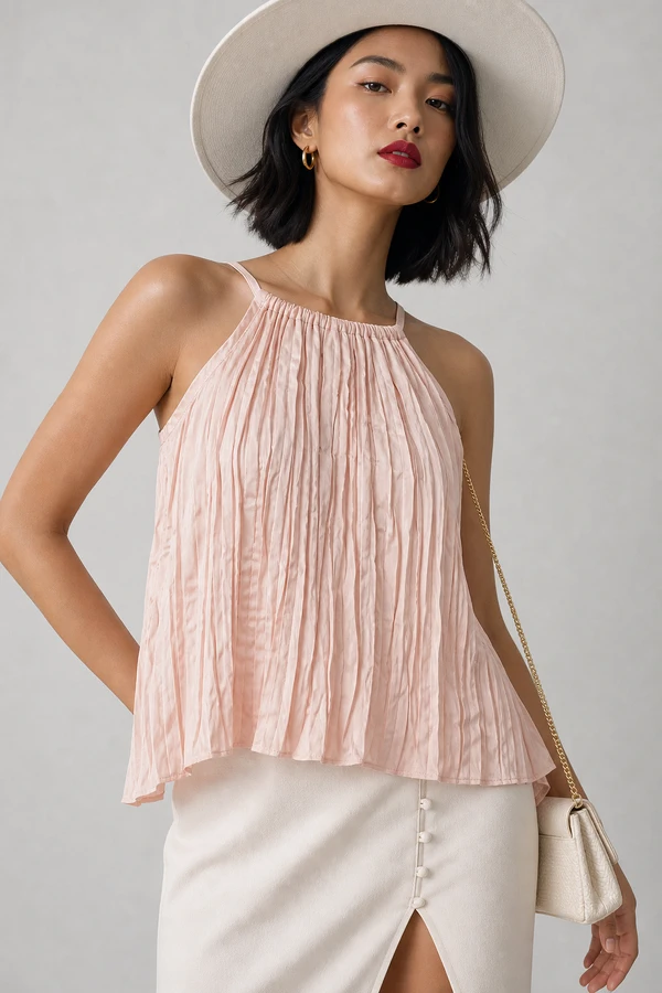 Blusa plissada