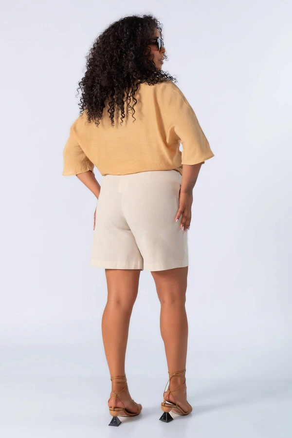 Camisa em viscose de amarracao