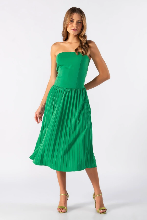 Vestido midi tomara que caia