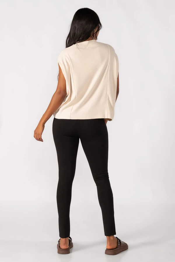 Blusa flanelada gola alta