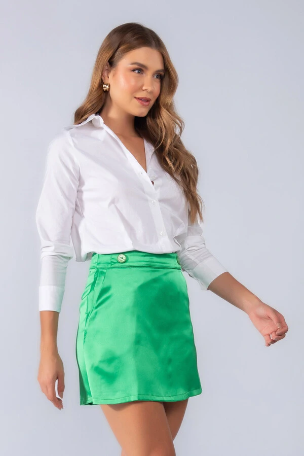 Shorts saia acetinado