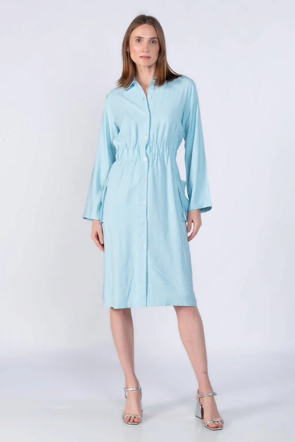 Vestido em viscose elastico na cintura